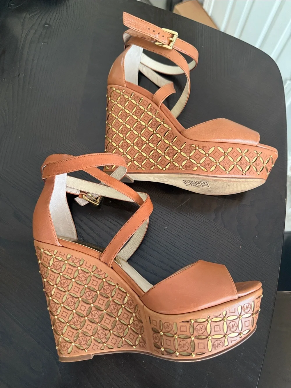 MICHAEL Michael Kors Gabriella platform wedge sandals in a 